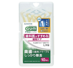 GUM 치간칫솔 L자형 사이즈S (10개입)