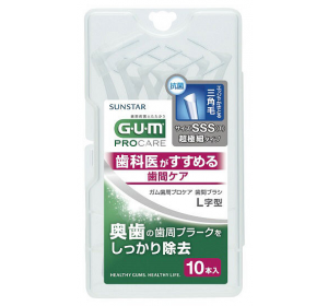 GUM 치간칫솔 L자형 사이즈SSS (10개입)