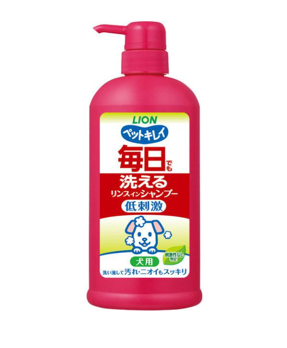 라이온 애견용 저자극 샴푸린스 펌프용 550ml