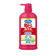 라이온 애견용 저자극 샴푸린스 펌프용 550ml