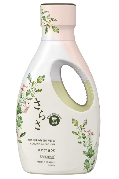 사라사 액체 세제 부드러운감귤향 본체 670ml